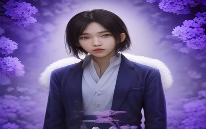 同人图创作者在蓝光数位板工作台前绘制动漫角色，桌面放有原稿草图与马克笔，画面色调沉稳专业